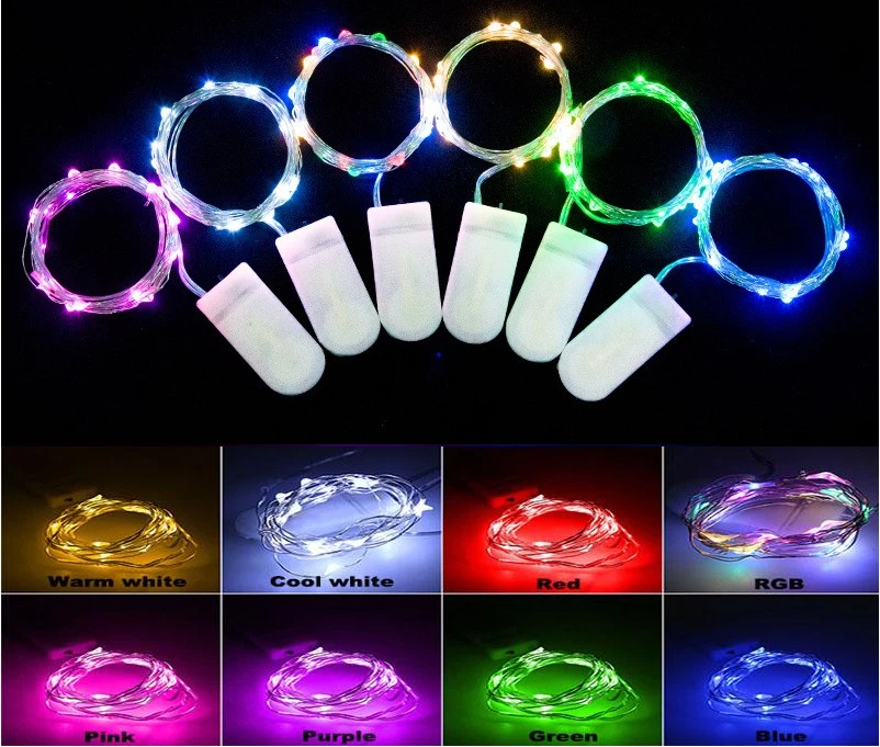 LED String Light 2m – 20 LED Fairy Lights for Wine Bottles, Decorations & Indoor Events
